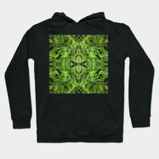 Sage green pattern of Parsley leaves, still No Time Hoodie